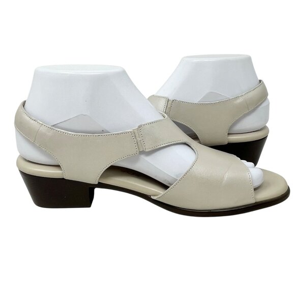 SAS Tripad Womens Suntimer Bone Ivory Pearl Leather Open Toe Sandals 7.5M - Picture 4 of 12
